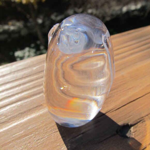 Vintage Hadeland of Norway Crystal Glass Penguin Bird Art Figurine Paperweight - Picture 3 of 8